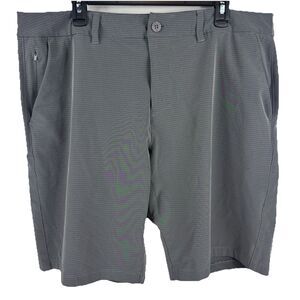 Hang Ten Men's Size 40‎ Grey Light Stripe Athletic Short Flat Front